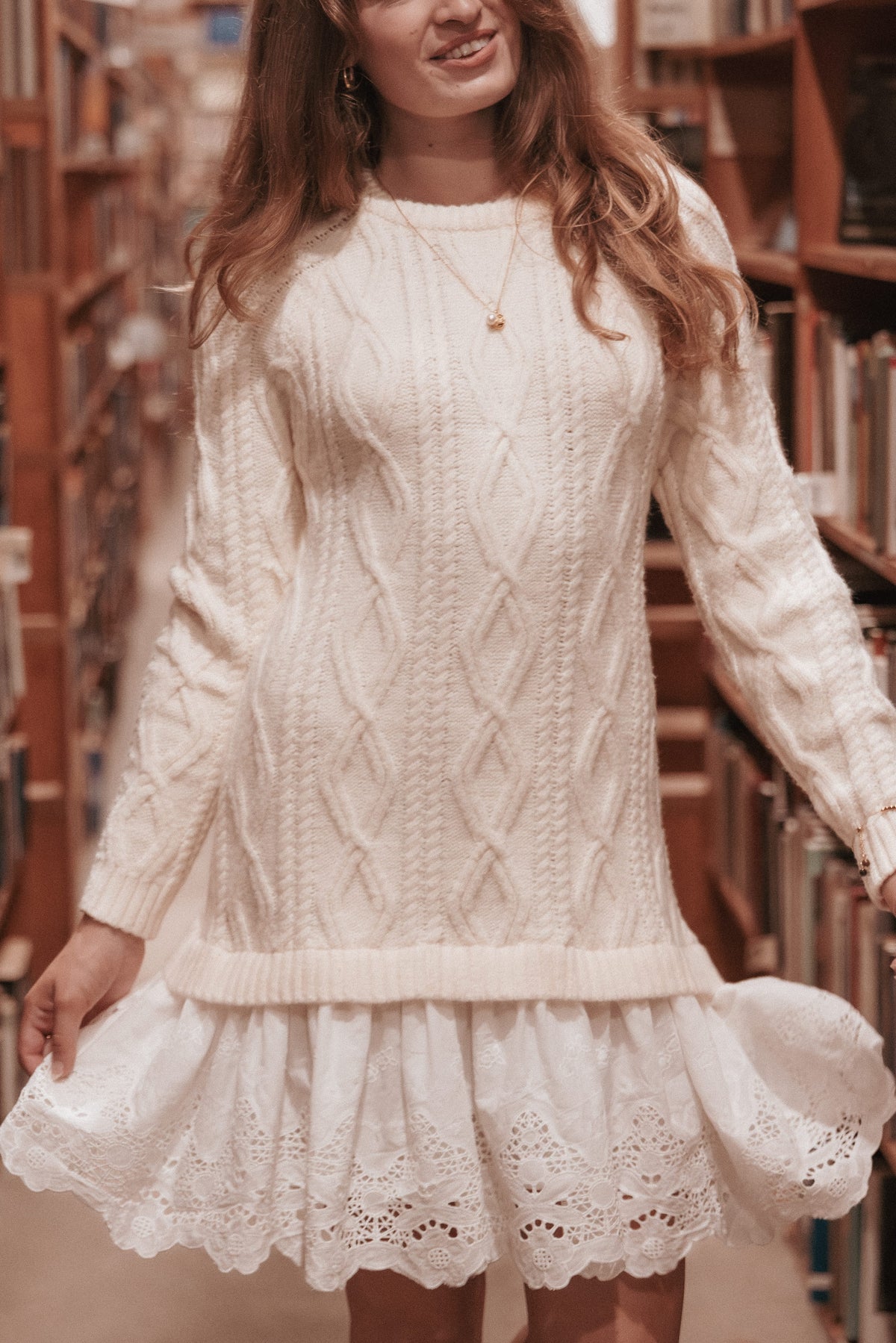 Jesper Knit Mini Dress - Ivory
