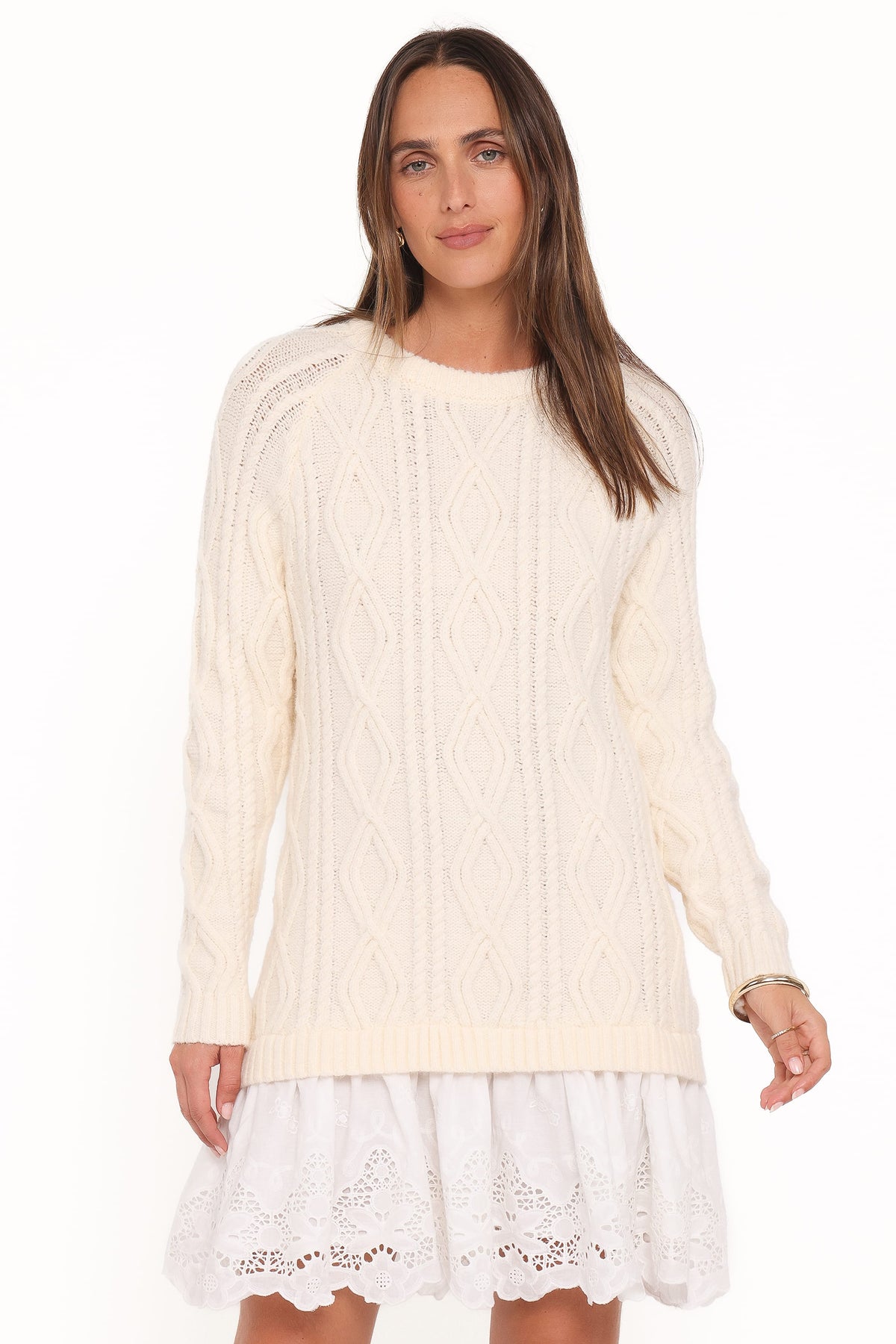 Jesper Knit Mini Dress - Ivory