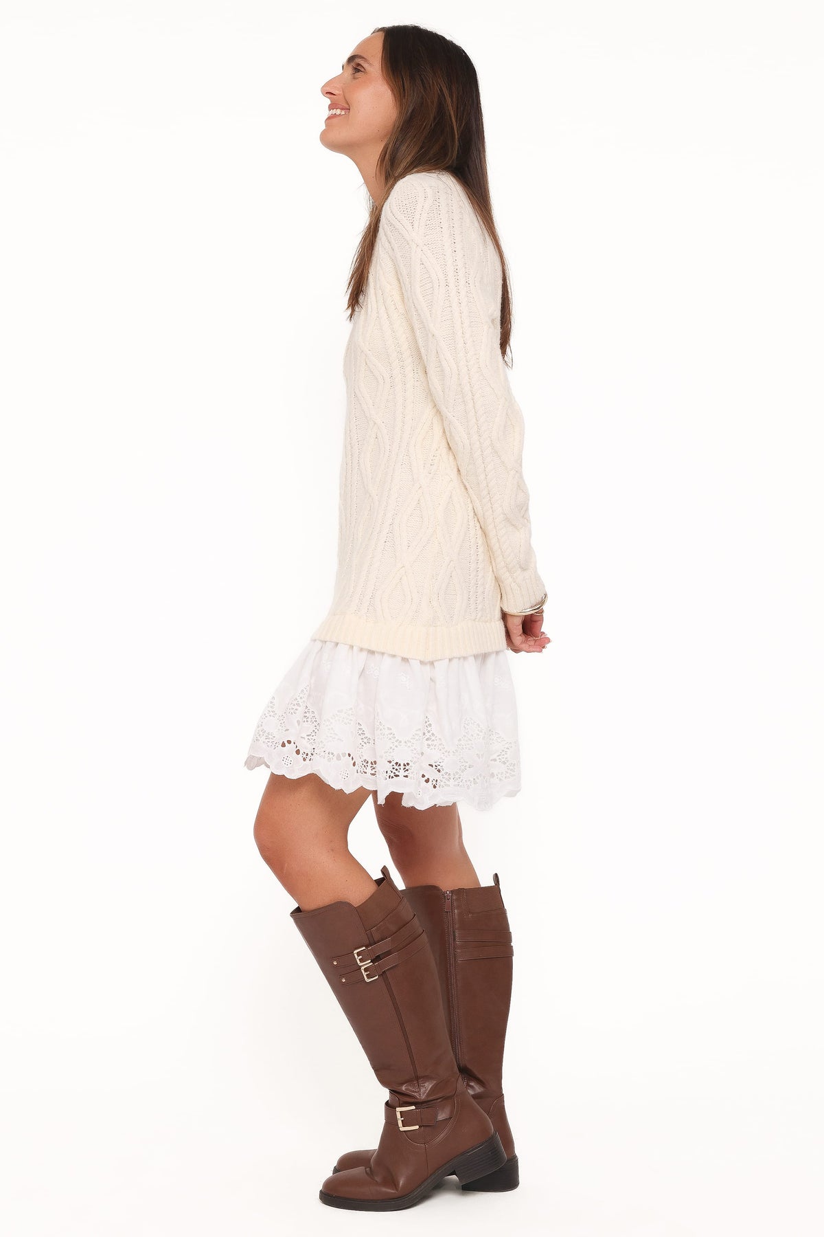 Jesper Knit Mini Dress - Ivory