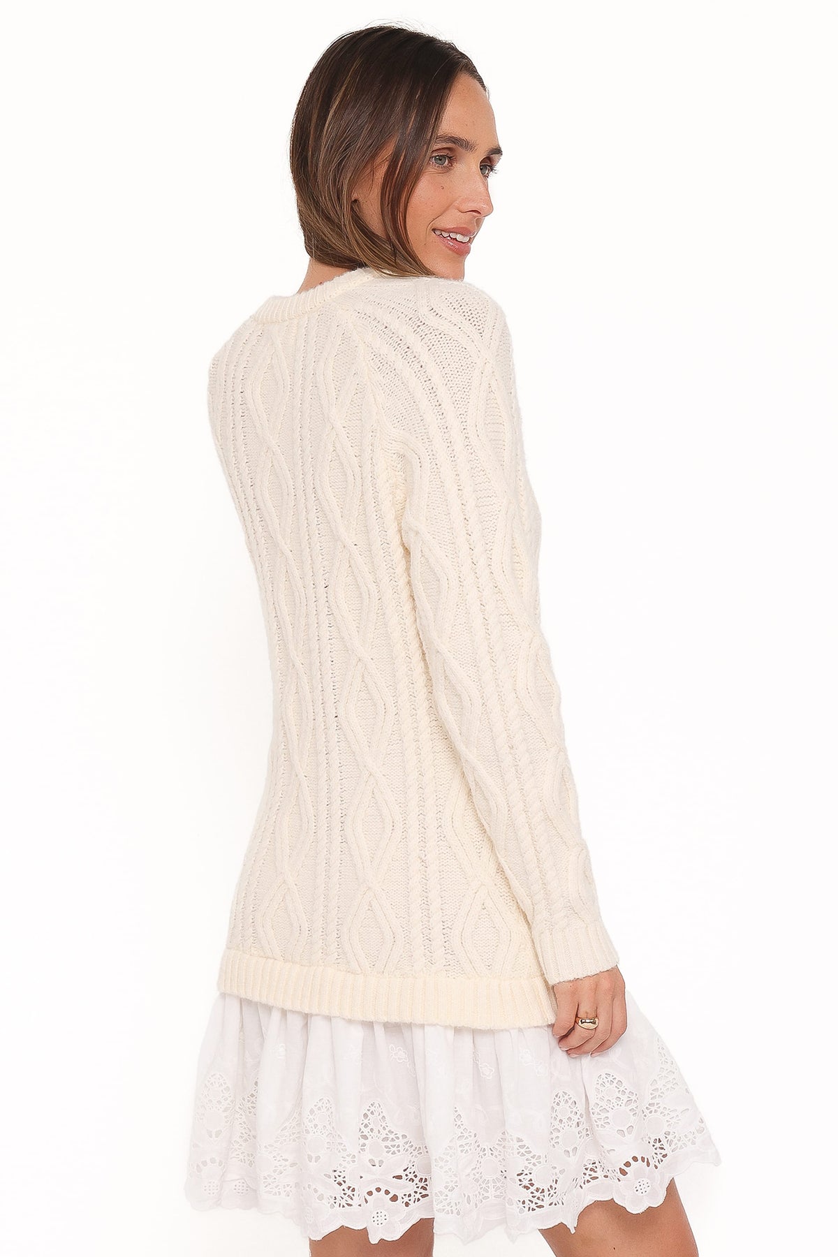 Jesper Knit Mini Dress - Ivory