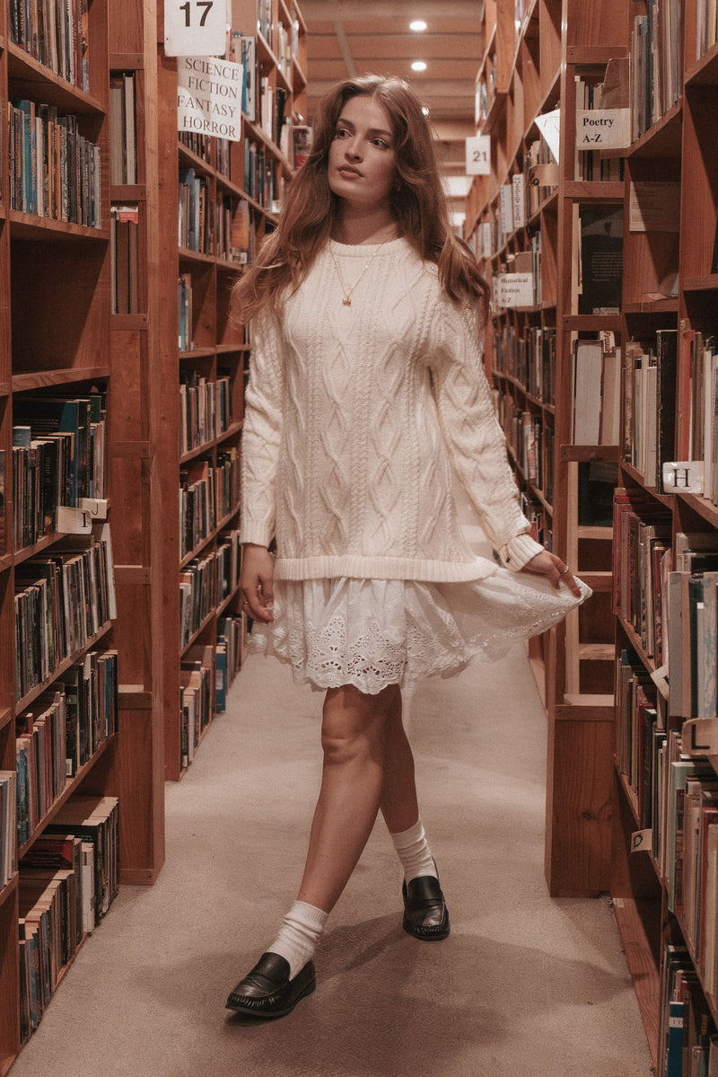 Jesper Knit Mini Dress - Ivory