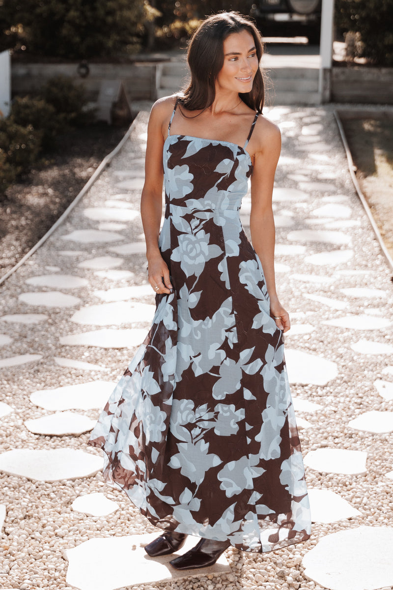 Nadeline Maxi Dress - Floral Burnout