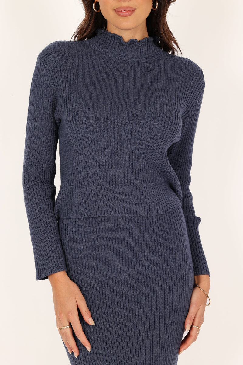 Payton Knitted Set - Navy